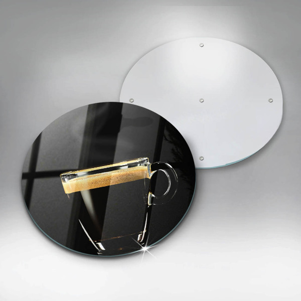 Protection plaque induction Un verre de café noir