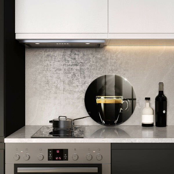 Protection plaque induction Un verre de café noir