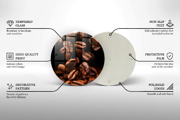 Protection plaque induction Grains de café bruns