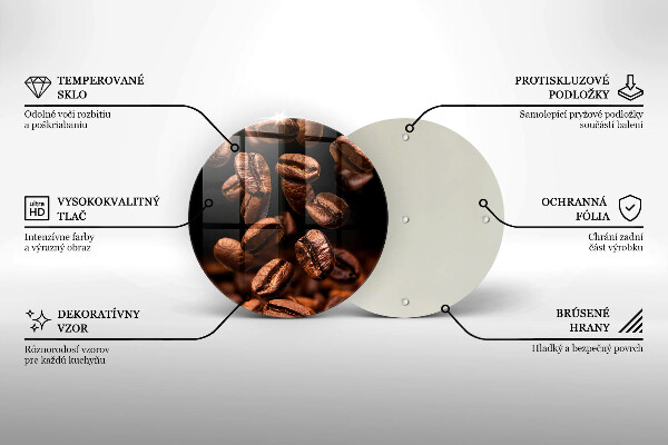 Protection plaque induction Grains de café bruns