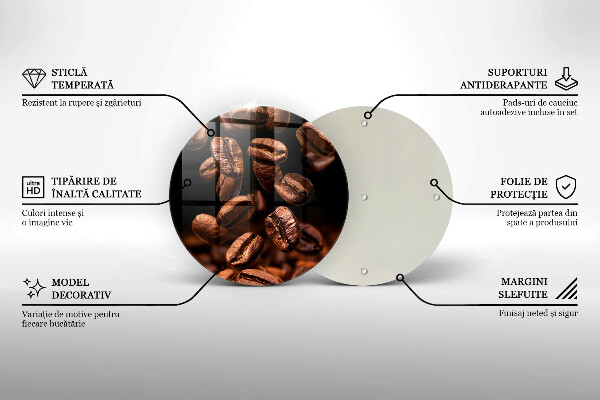 Protection plaque induction Grains de café bruns