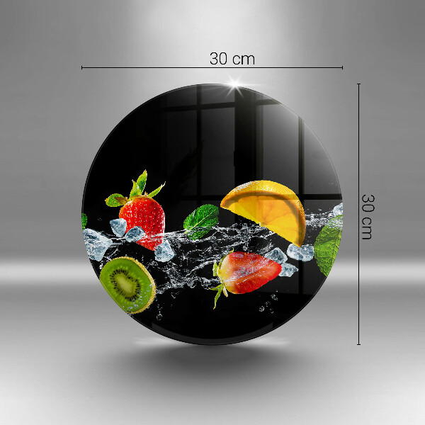 Planche à découper en verre Fruits dans l'eau
