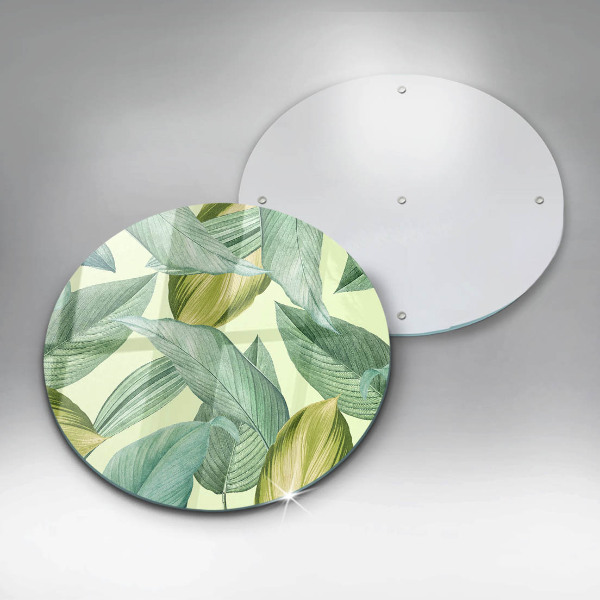 Planche à découper en verre Feuilles tropicales vertes