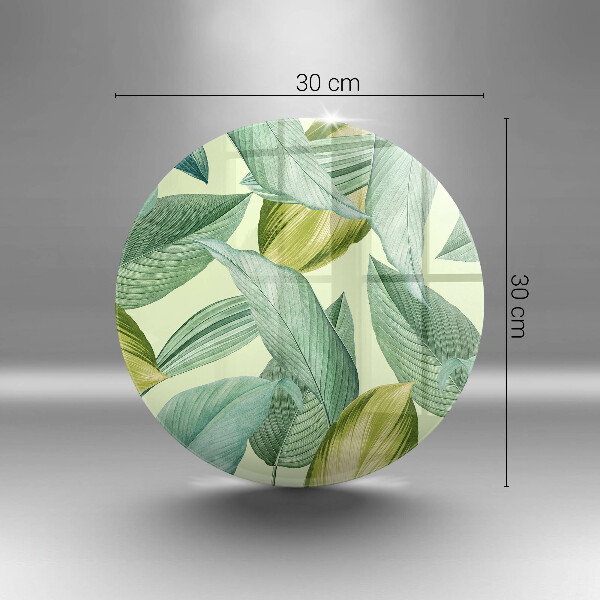 Planche à découper en verre Feuilles tropicales vertes