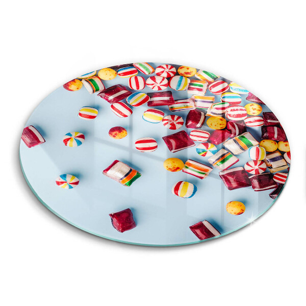 Planche à découper en verre Bonbons colorés