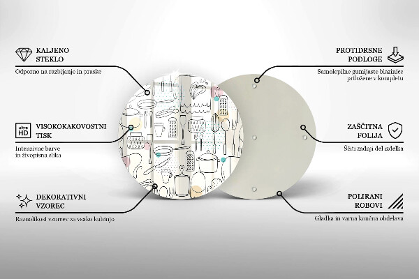 Planche à découper en verre Accessoires de cuisine