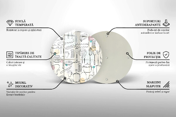 Planche à découper en verre Accessoires de cuisine