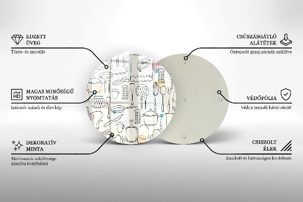 Planche à découper en verre Accessoires de cuisine