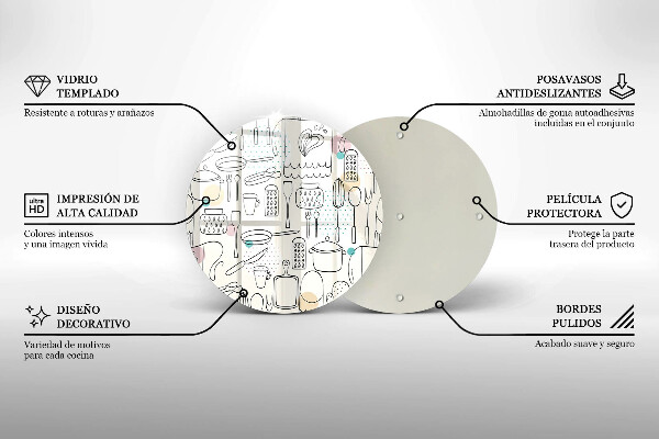 Planche à découper en verre Accessoires de cuisine