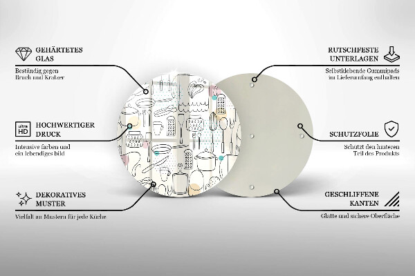 Planche à découper en verre Accessoires de cuisine