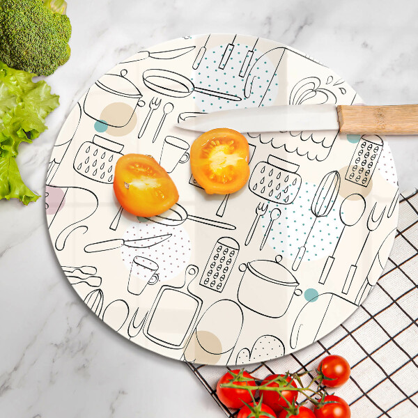 Planche à découper en verre Accessoires de cuisine