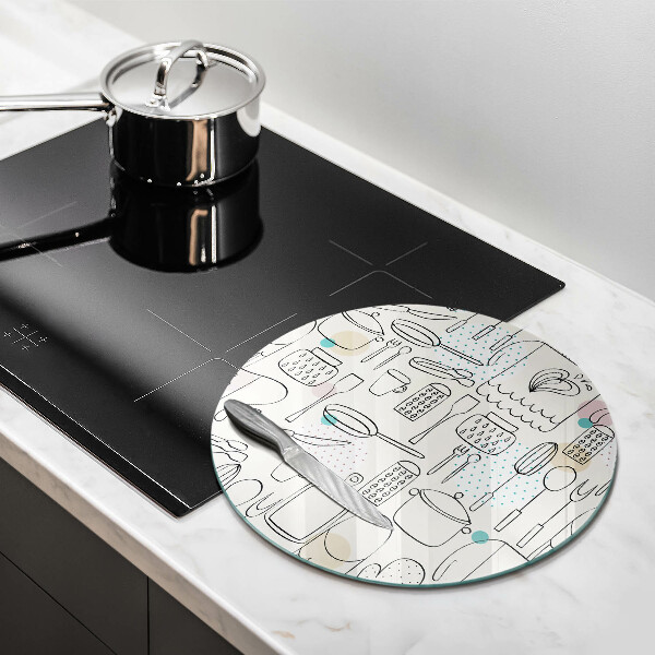 Planche à découper en verre Accessoires de cuisine