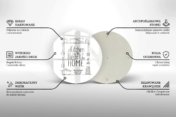 Planche à découper en verre Inscription phrase