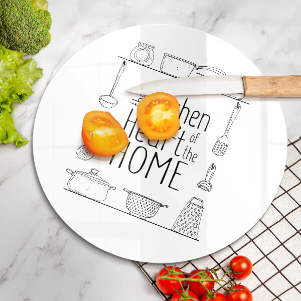 Planche à découper en verre Inscription phrase