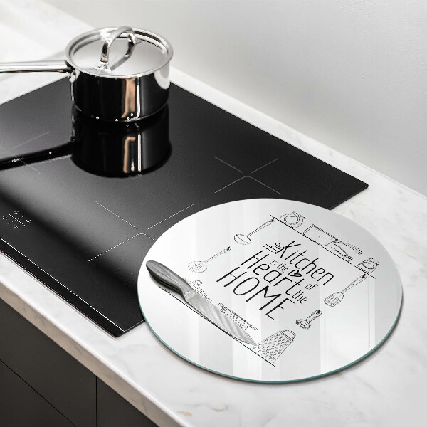 Planche à découper en verre Inscription phrase