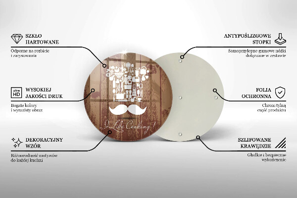 Planche à découper en verre I like cooking
