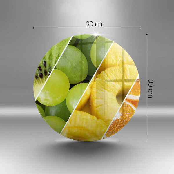 Planche à découper en verre Fruits colorés