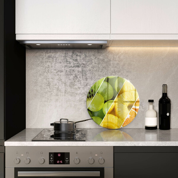 Planche à découper en verre Fruits colorés