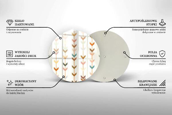 Planche à découper en verre Éléments géométriques