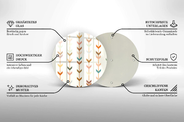 Planche à découper en verre Éléments géométriques