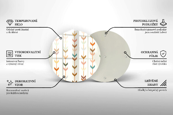 Planche à découper en verre Éléments géométriques