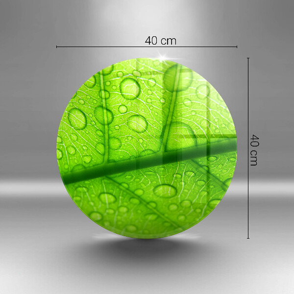 Planche à découper en verre Gros plan d'une feuille