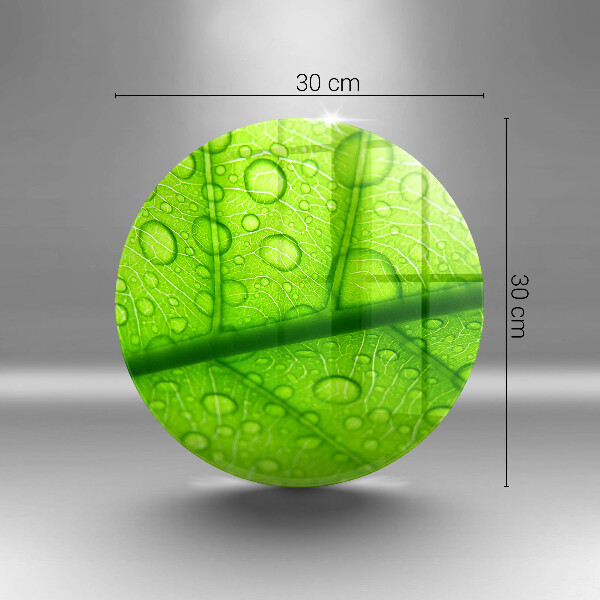 Planche à découper en verre Gros plan d'une feuille