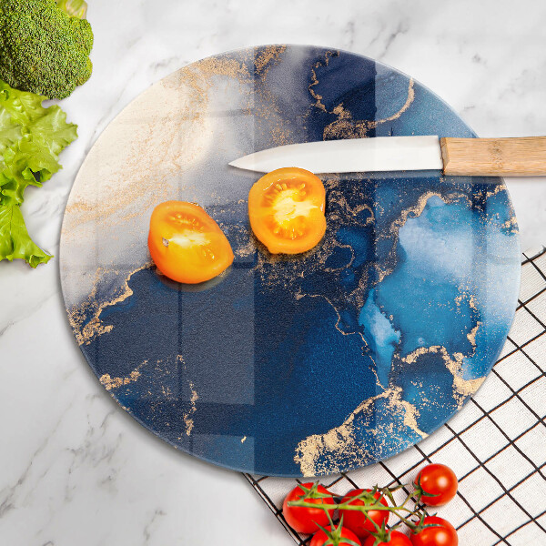 Planche à découper en verre Fond élégant et or