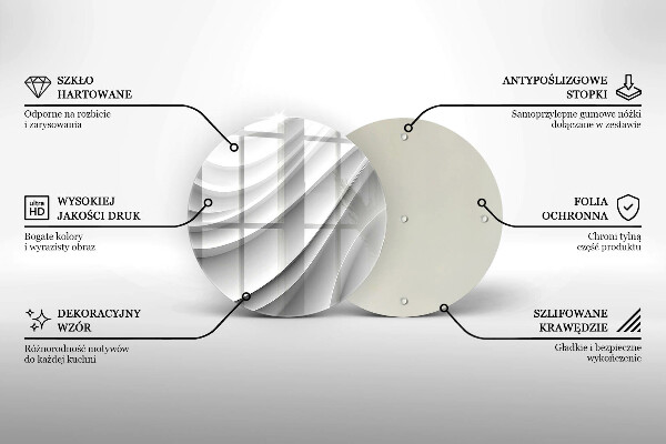 Planche à découper en verre Lignes géométriques
