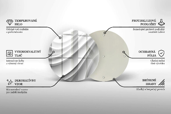 Planche à découper en verre Lignes géométriques