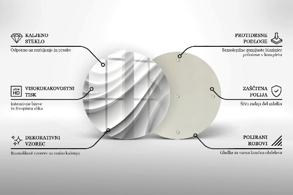 Planche à découper en verre Lignes géométriques