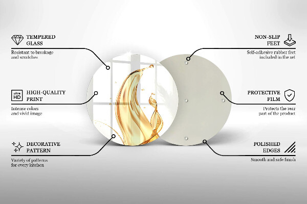 Planche à découper en verre huile d'olive