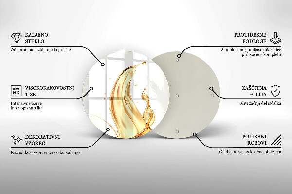 Planche à découper en verre huile d'olive
