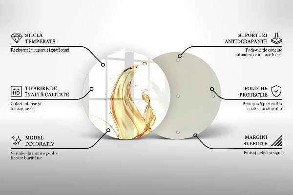 Planche à découper en verre huile d'olive