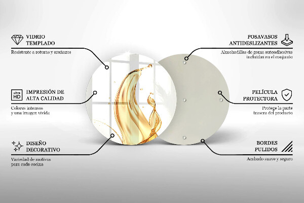 Planche à découper en verre huile d'olive