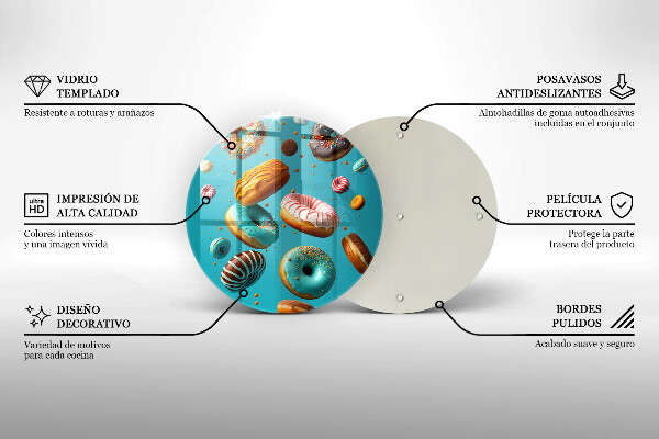 Protection plaque induction Beignets colorés