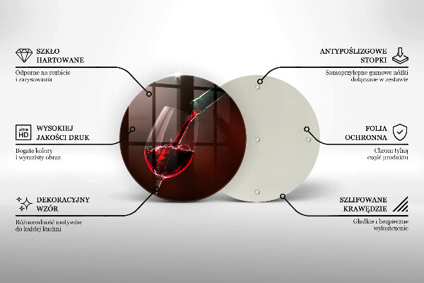 Protection plaque induction Un verre de vin