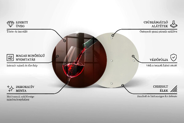 Protection plaque induction Un verre de vin