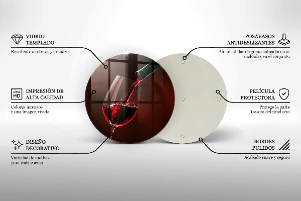Protection plaque induction Un verre de vin