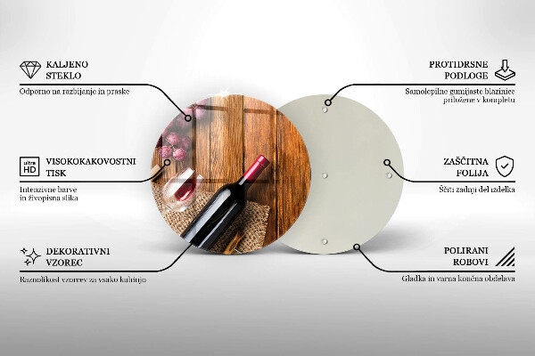 Protection plaque induction Une bouteille de vin rouge