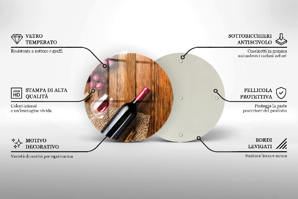 Protection plaque induction Une bouteille de vin rouge