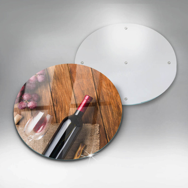 Protection plaque induction Une bouteille de vin rouge