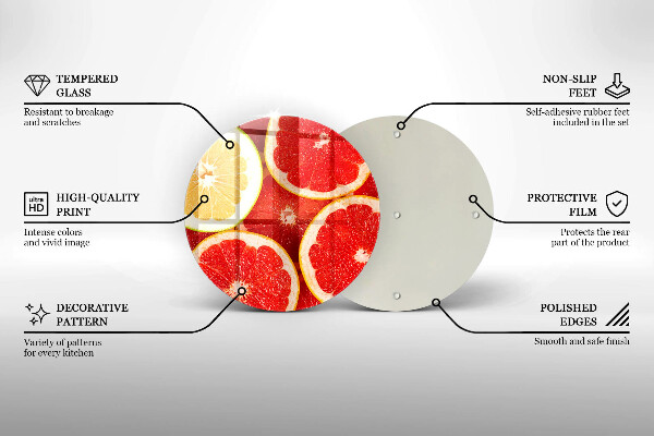 Protection plaque induction Tranches de pamplemousse
