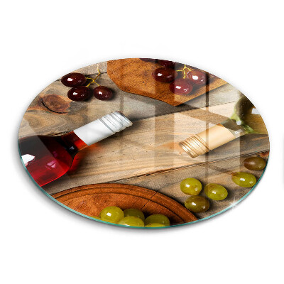 Protection plaque induction Bouteilles de vin et raisins