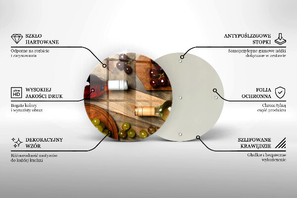 Protection plaque induction Bouteilles de vin et raisins