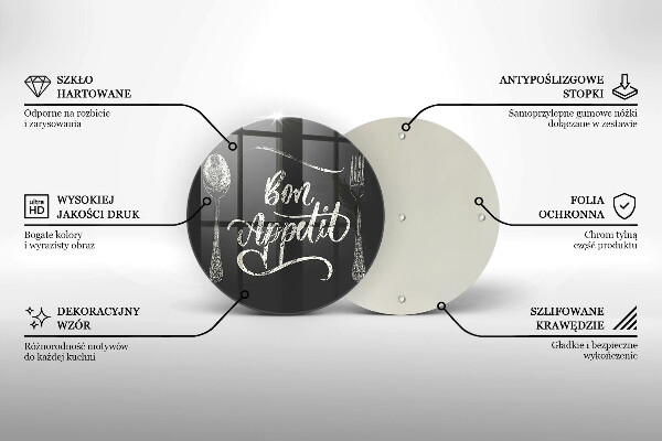 Protection plaque induction Inscription Bon Appetit