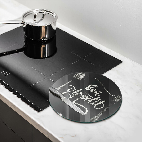 Protection plaque induction Inscription Bon Appetit