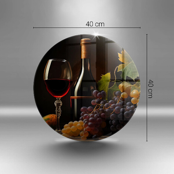 Protection plaque induction Verre de vin et de raisins