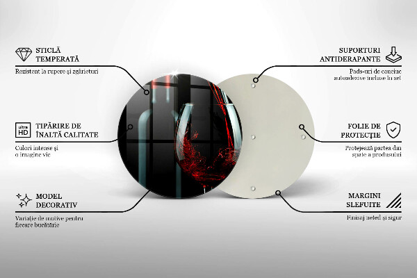 Protection plaque induction Bouteille de vin et verre