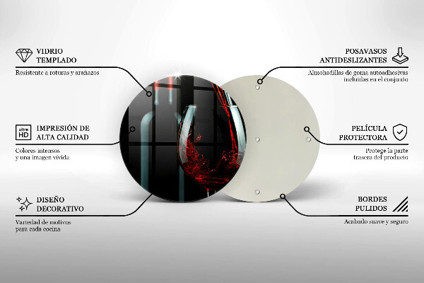 Protection plaque induction Bouteille de vin et verre